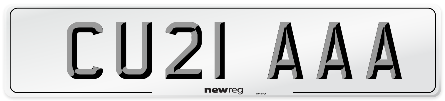 CU21 AAA Number Plate from New Reg